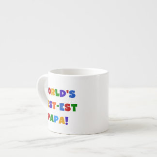Bright Colours World's Best Papa Tshirts and Gifts Espresso Cup