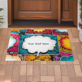 Bright Comic Book Pop Art Doormat