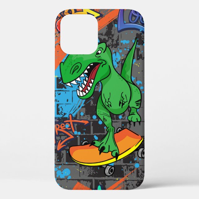 Bright cool seamless pattern with dinosaur on a sk Case-Mate iPhone case (Back)