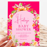 Bright Country floral watercolor Baby shower