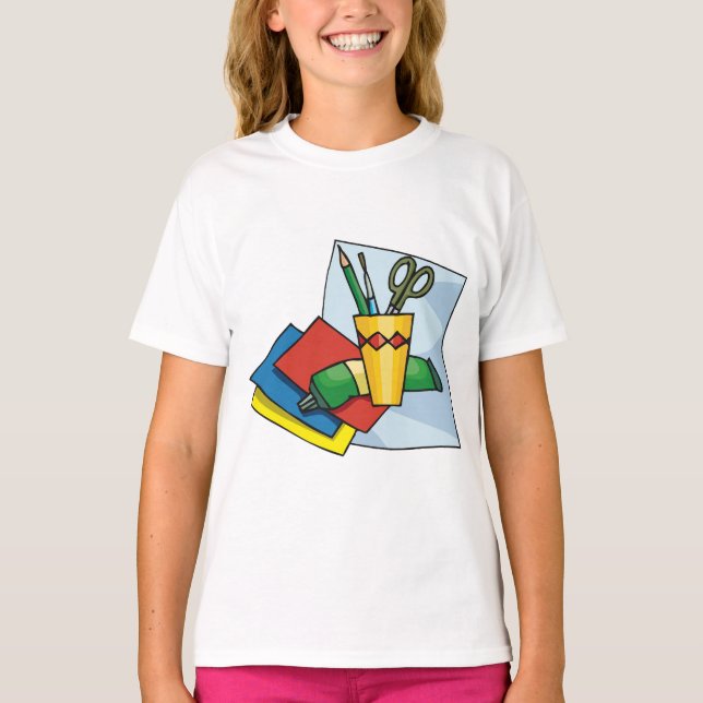 Bright Craft Supplies Colorful Art Tools T-Shirt (Front)