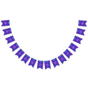 Bright crystal snowflakes ornament bunting