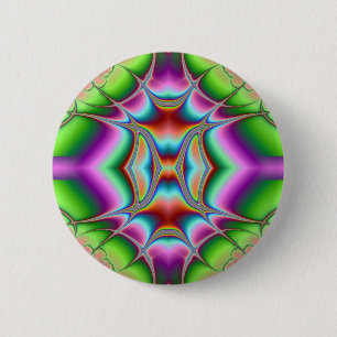 Bright Curls 6 Cm Round Badge