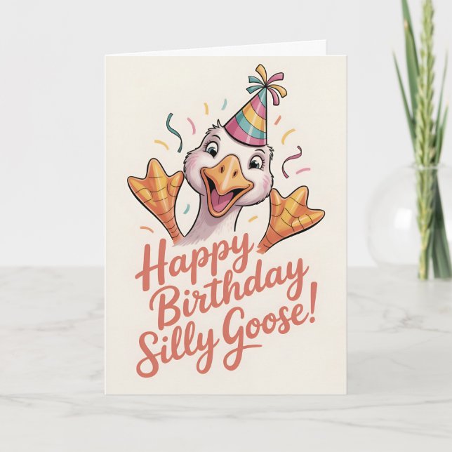 Bright & Cute Flamingo Birthday Card (Front)