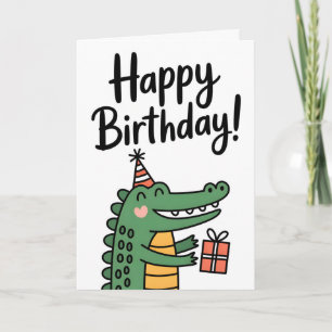 Bright & Cute Flamingo Birthday Card