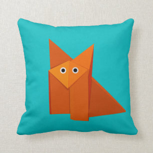 Bright Cute Origami Fox Cushion