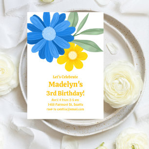 Bright Daisy Power Birthday Invitation
