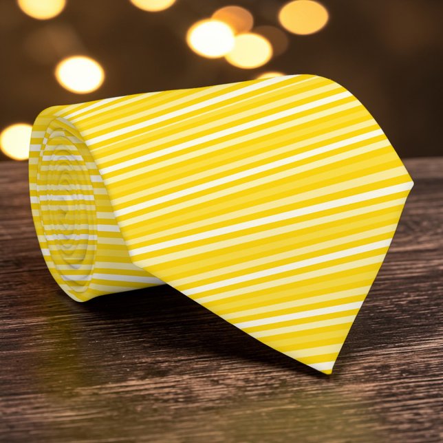 Bright Dark Yellow Colour Stripes Necktie (Creator Uploaded)