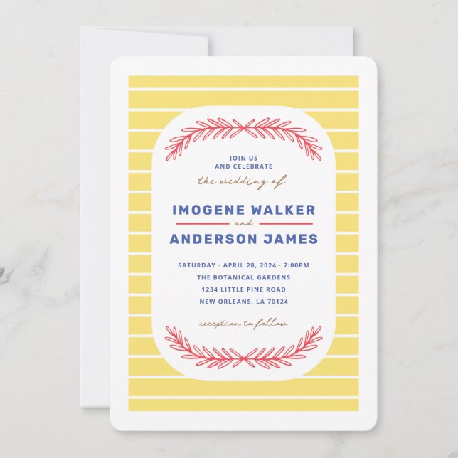 Bright Day Wedding Invitation (Front)