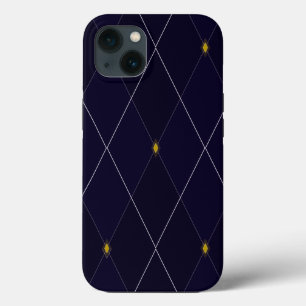 Bright Diamond Navy Argyle Tough Xtreme iPhone 13 Case
