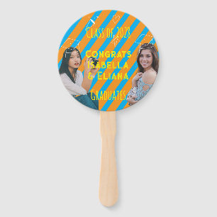 Bright Doodles Graduation Congratulatory  Hand Fan