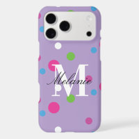 Bright Dots Colourful Custom Monogram