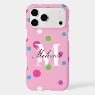 Bright Dots Colourful Custom Monogram