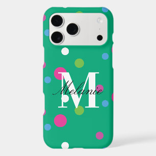 Bright Dots Colourful Custom Monogram