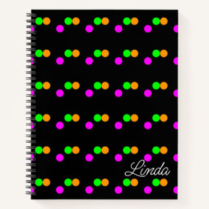 Bright Dots Name Journal Notebook