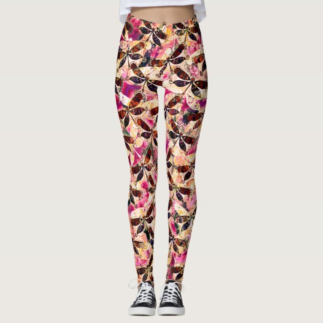 Bright dragonflies  leggings (Front)