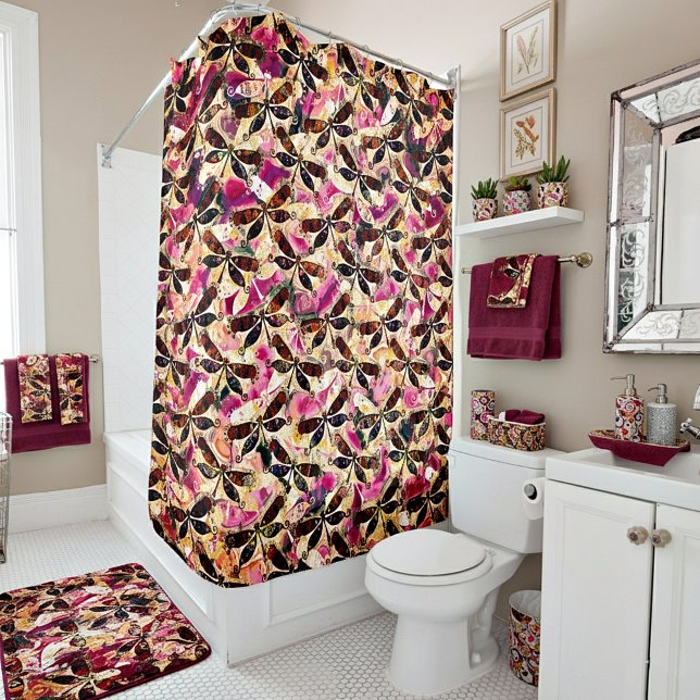 Bright dragonflies  shower curtain (Creator Uploaded)