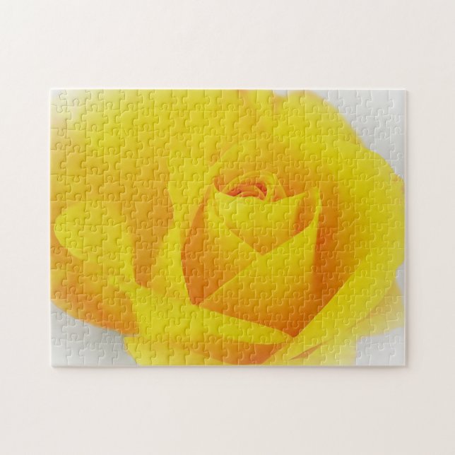 Bright Dream Yellow Rose Flower Art Puzzle (Horizontal)