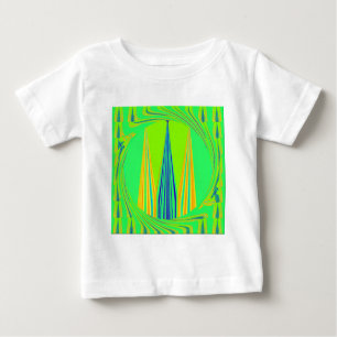 Bright Edgy Geometrical Neon Pattern Art Design Baby T-Shirt