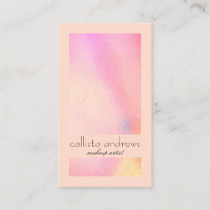 Bright Elegant Holographic Iridescent Colour Block Business Card