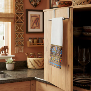 Bright elephants kitchen towel