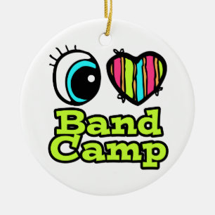 Bright Eye Heart I Love Band Camp Ceramic Tree Decoration