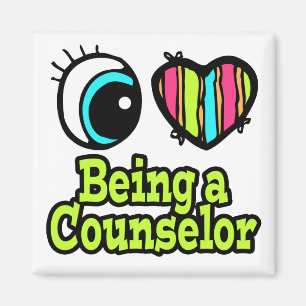 Bright Eye Heart I Love Being a Counsellor Magnet