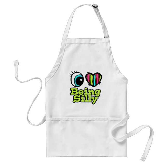 Bright Eye Heart I Love Being Silly Standard Apron (Front)
