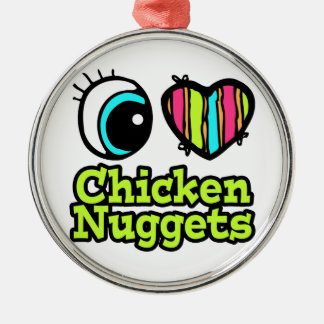 Bright Eye Heart I Love Chicken Nuggets Metal Tree Decoration
