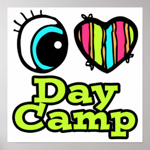 Bright Eye Heart I Love Day Camp Poster