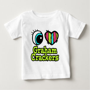 Bright Eye Heart I Love Graham Crackers Baby T-Shirt