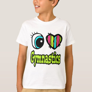 Bright Eye Heart I Love Gymnastics T-Shirt