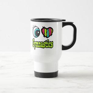 Bright Eye Heart I Love Gymnastics Travel Mug