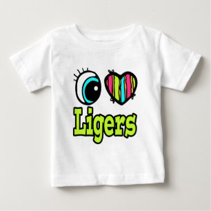 Bright Eye Heart I Love Ligers Baby T-Shirt