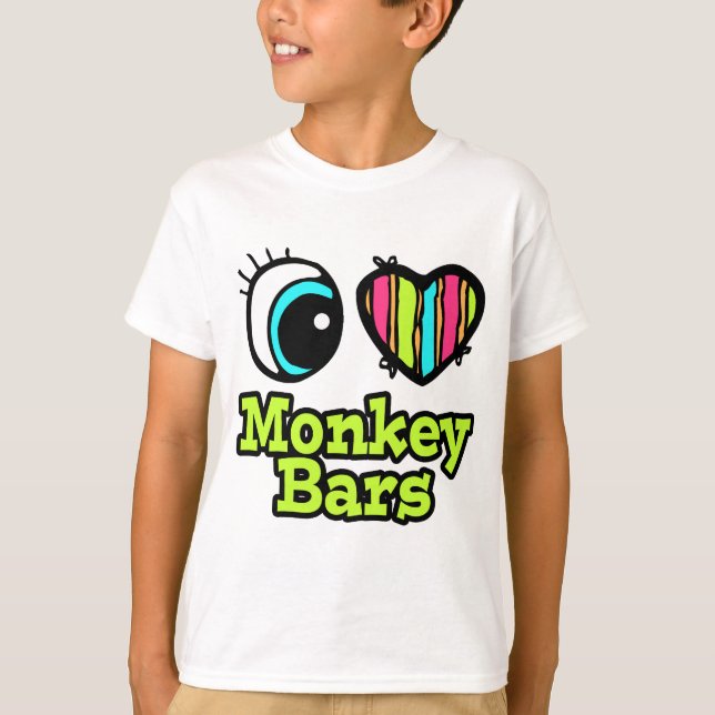 Bright Eye Heart I Love Monkey Bars T-Shirt (Front)