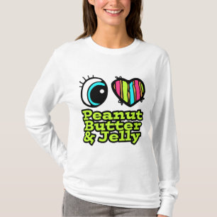 Bright Eye Heart I Love Peanut Butter and Jelly T-Shirt
