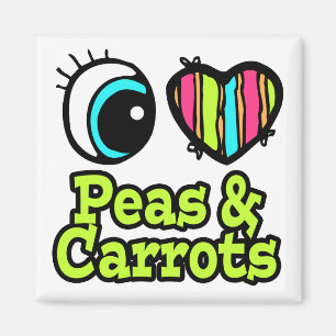 Bright Eye Heart I Love Peas and Carrots Magnet