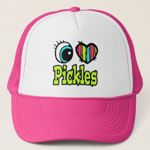 Bright Eye Heart I Love Pickles Trucker Hat
