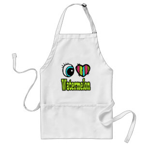 Bright Eye Heart I Love Watermelon Standard Apron