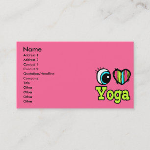 Bright Eye Heart I Love Yoga Business Card