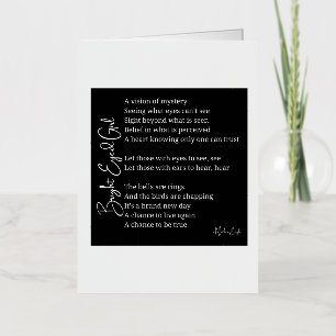 Bright Eyed Girl Inspirational Poem Foil Greeting Card