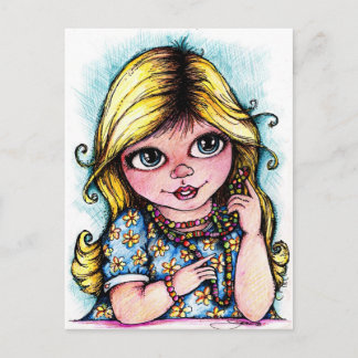 Bright Eyes and Beautiful Beads Postcard