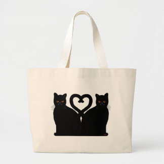 Bright Eyes Heart Large Tote Bag