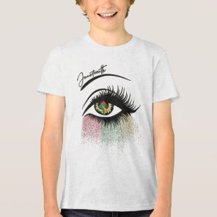 Bright Eyes Juneteenth African America Womens Girl Tri-Blend Shirt