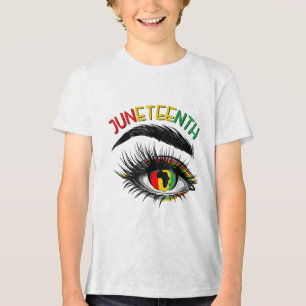 Bright Eyes Juneteenth Eye African American Womens Tri-Blend Shirt
