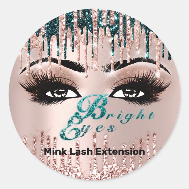 Bright Eyes Project For Amoy Drips Rose Classic Round Sticker (Front)