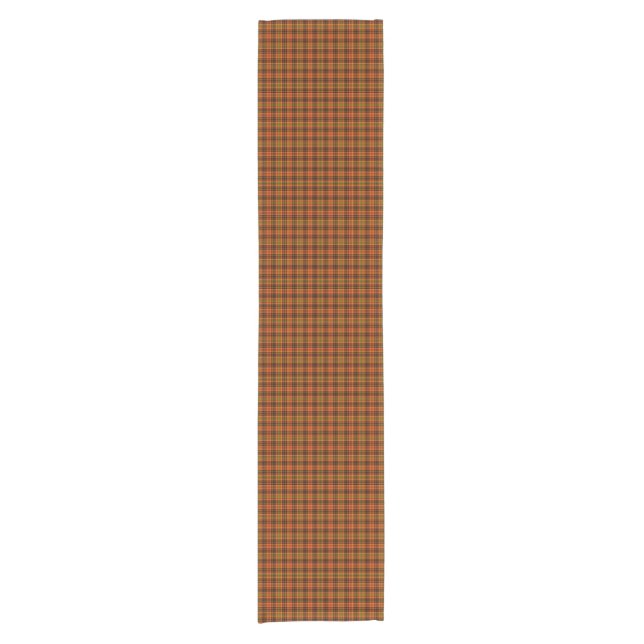 Bright Fall Plaid Short Table Runner (Front)