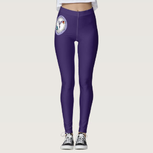 Bright Fantasy Gemstone Elegant Amethyst Dragon Leggings