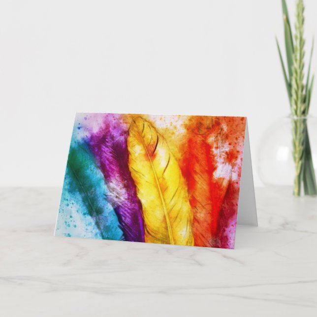 Bright feathers  card (Front)