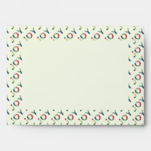 Bright Festive Joy To The World Merry Christmas Envelope